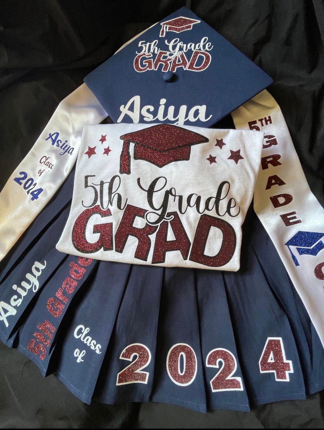 Custom Graduation Set -  All Ages -Personalized School Colors &amp; Grade
