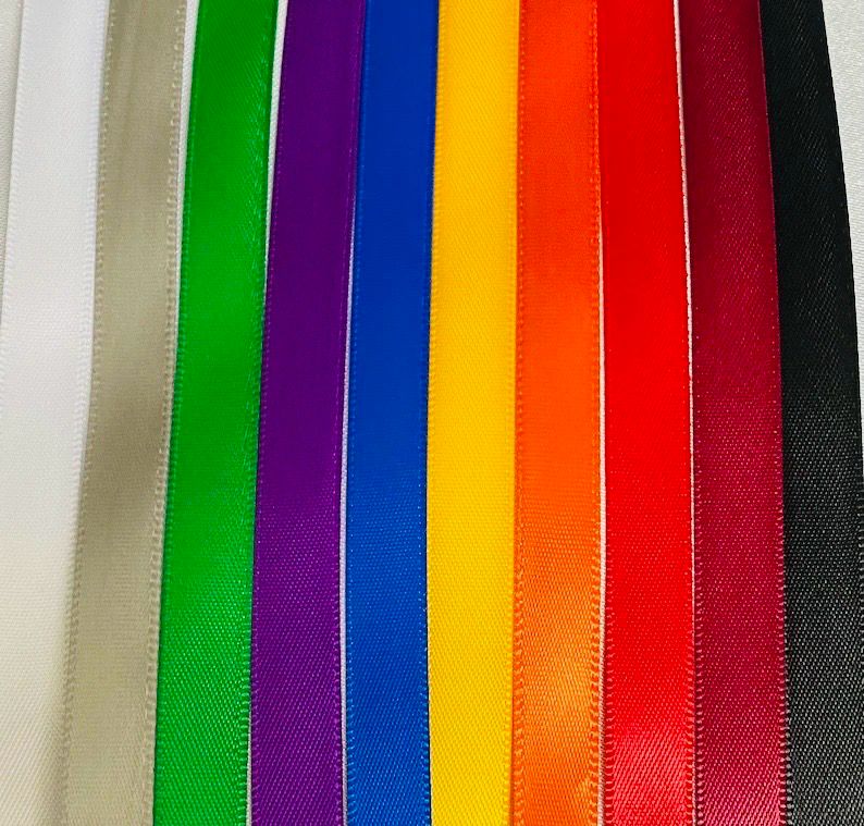 Customizable Two-Color Satin Ribbon Lei, Graduation Gift