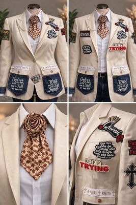 Custom 2-Piece Blazer &amp; Rose Tie Set