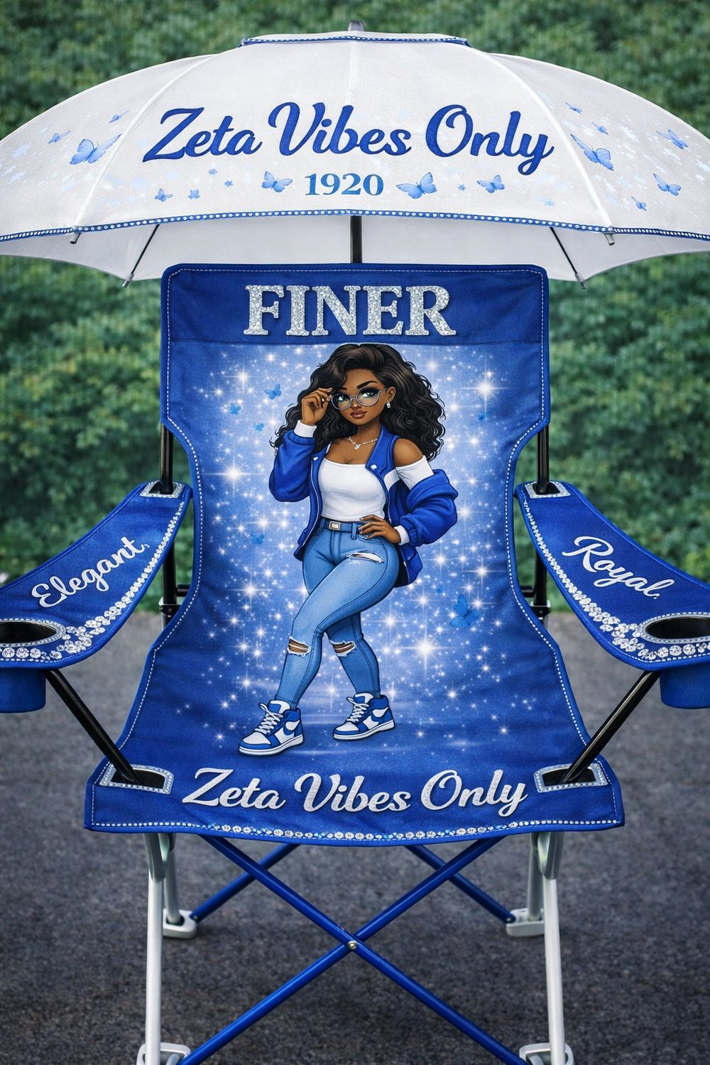 Custom Sorority-Inspired Lawn Chair Sets(Personalized Name &amp; Year)