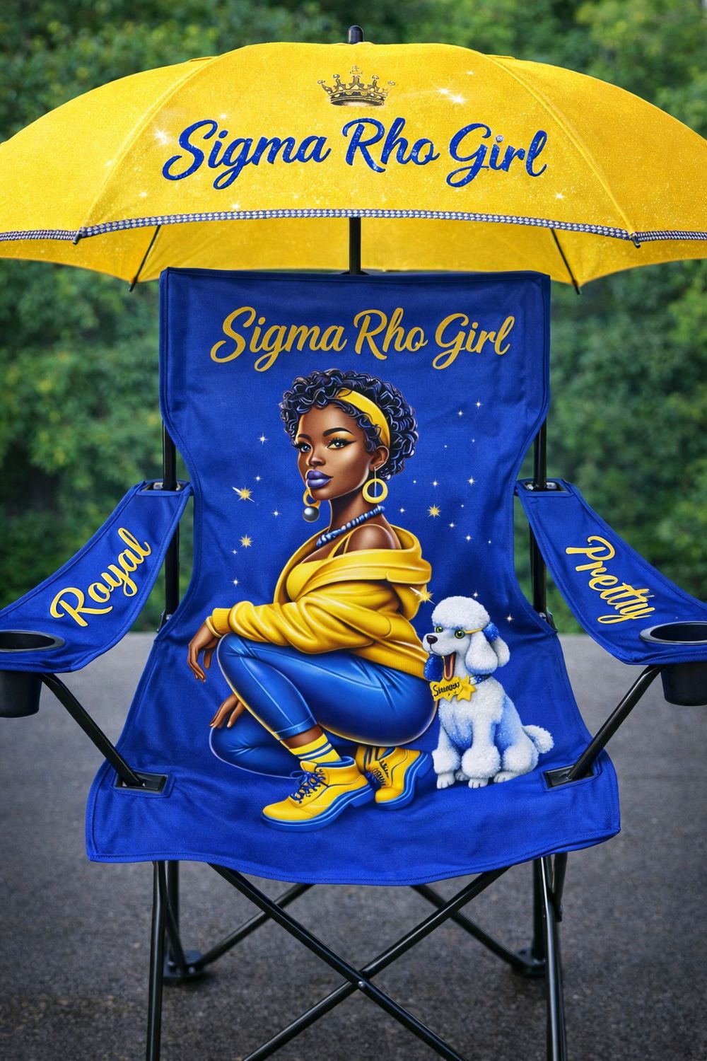 Custom Sorority-Inspired Lawn Chair Sets(Personalized Name &amp; Year)