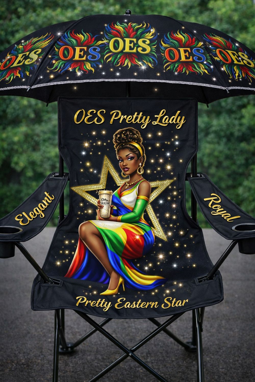 Custom Sorority-Inspired Lawn Chair Sets(Personalized Name &amp; Year)