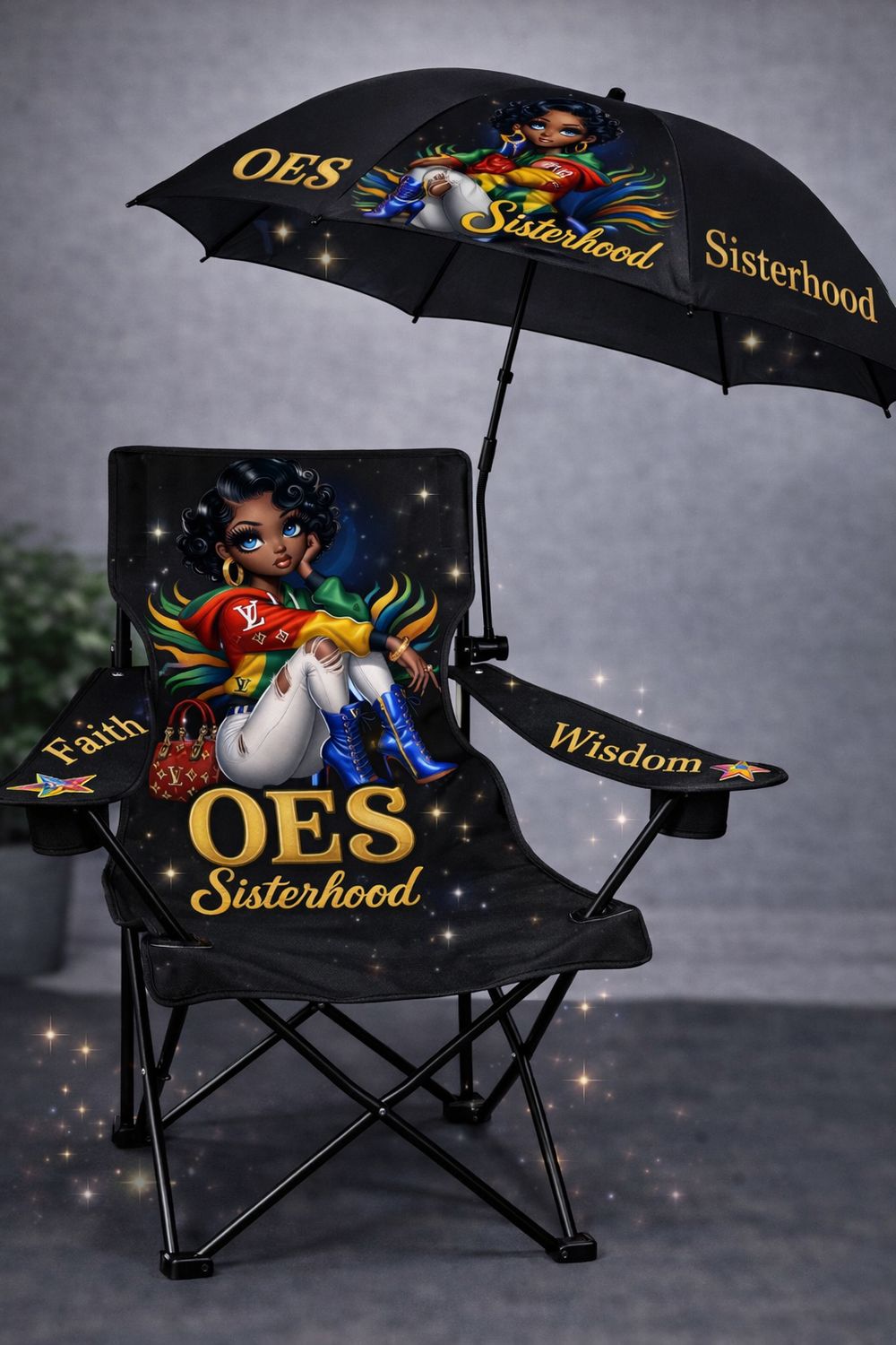 Custom Sorority-Inspired Lawn Chair Sets(Personalized Name &amp; Year)