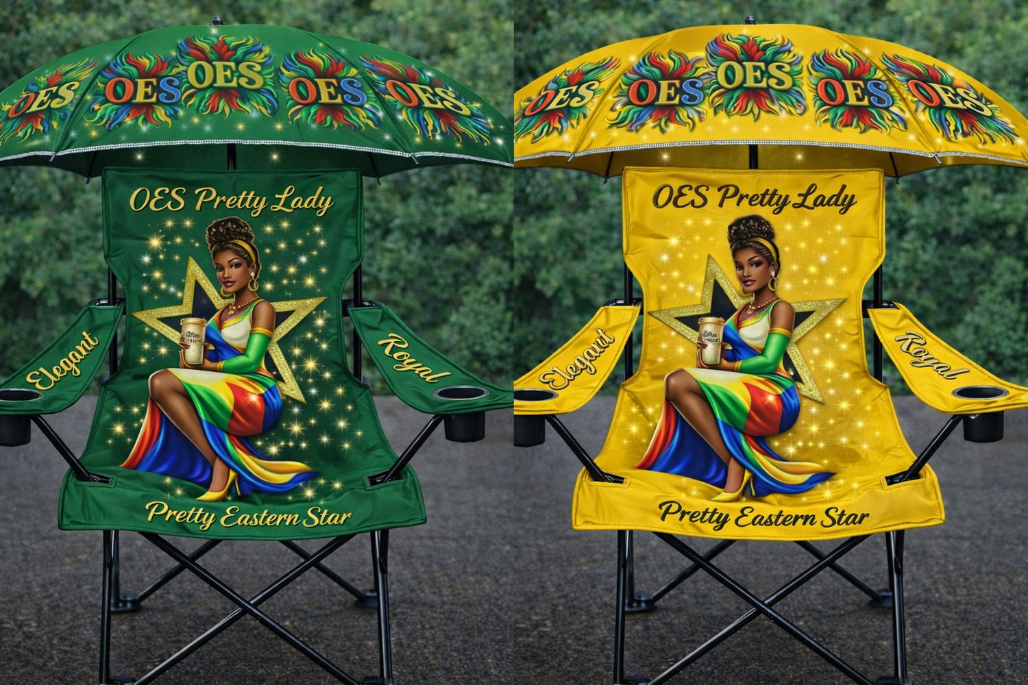 OES Pretty Lady Luxury Chair Set (Chair + Umbrella