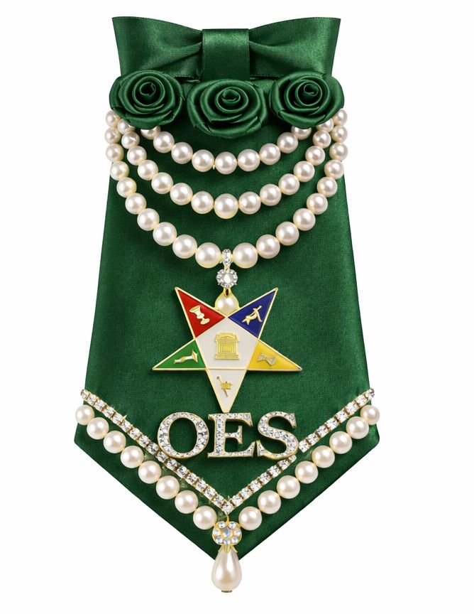 Classic Pearl Rose Necklace Tie