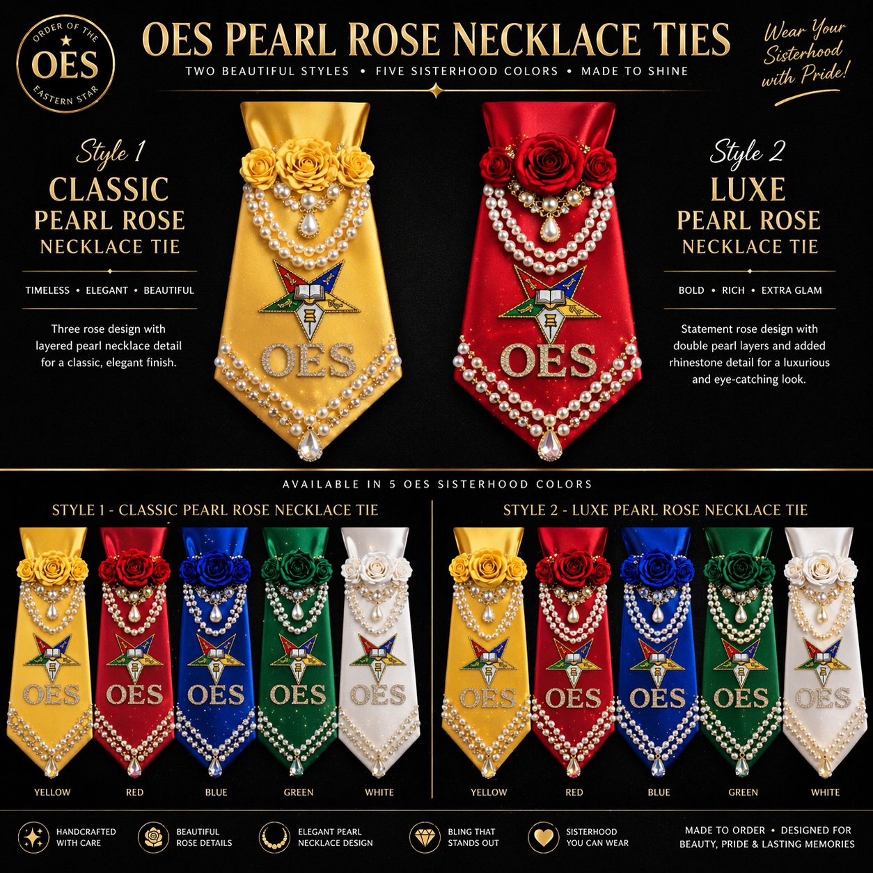 Custom OES Necklace Tie – Made to Order