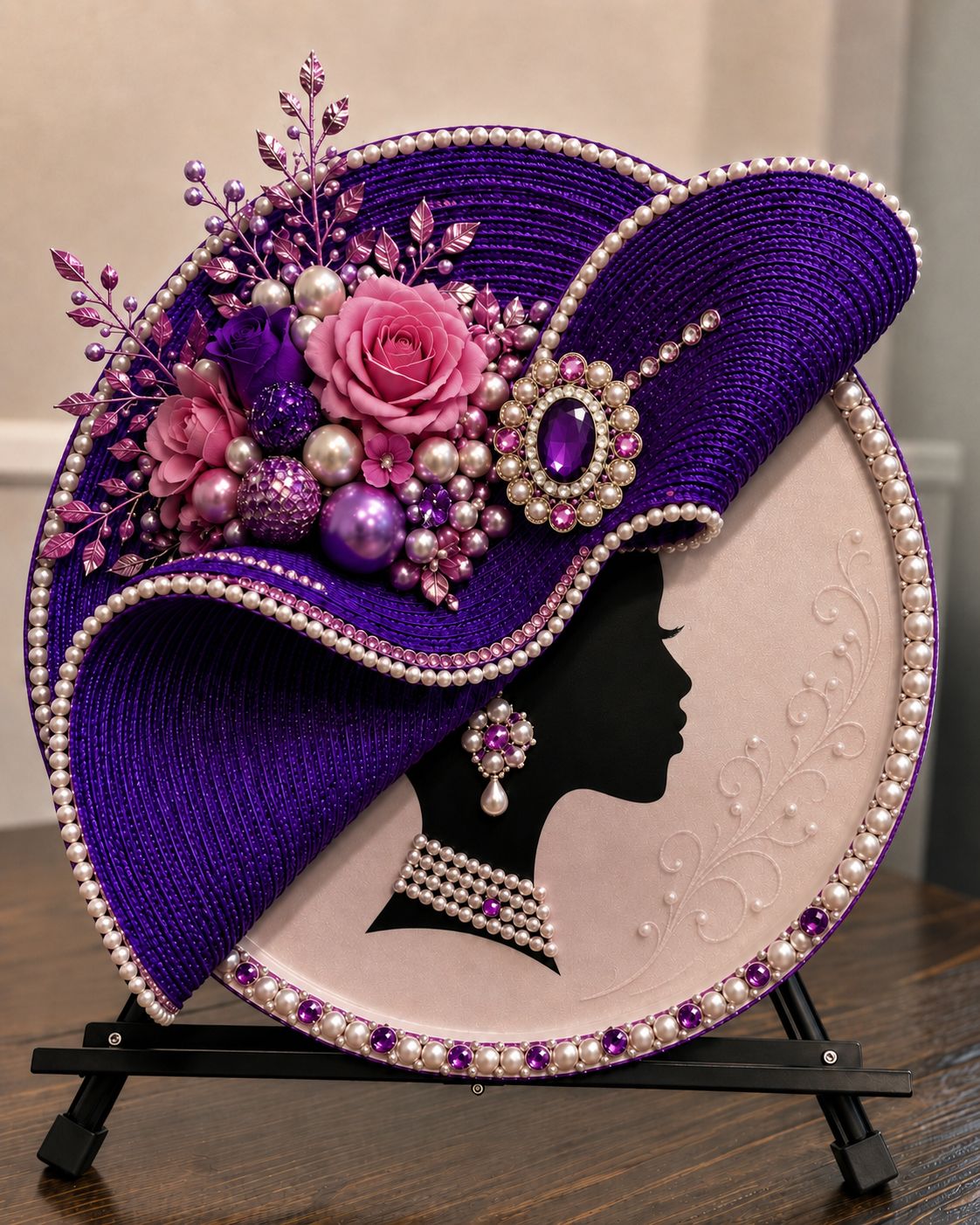 Custom Diva Hat Decorative Plate – Personalized Color-Inspired Design