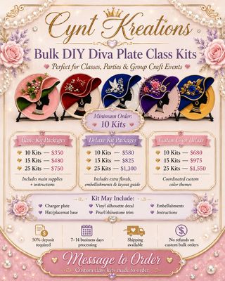 Bulk DIY Diva Plate Class Kits