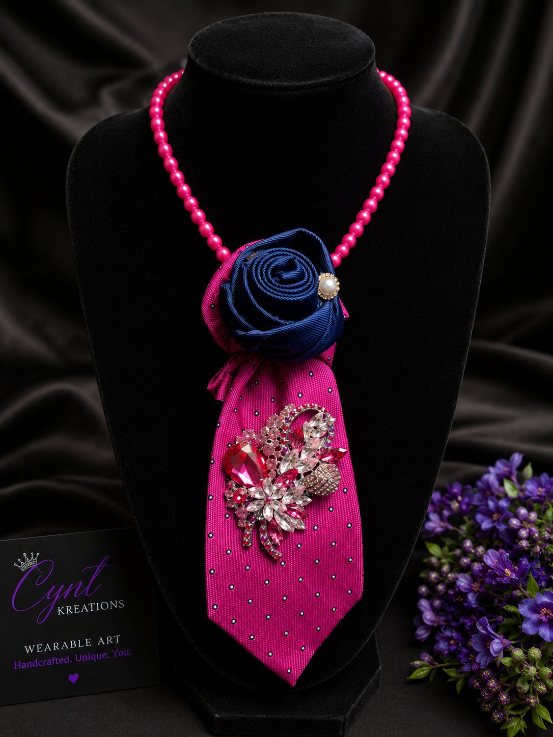 Cynt Kreations Wearable Art Tie Necklace Collection