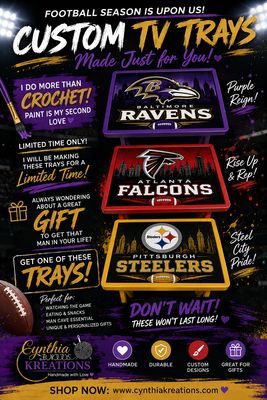 Custom Football TV Tray