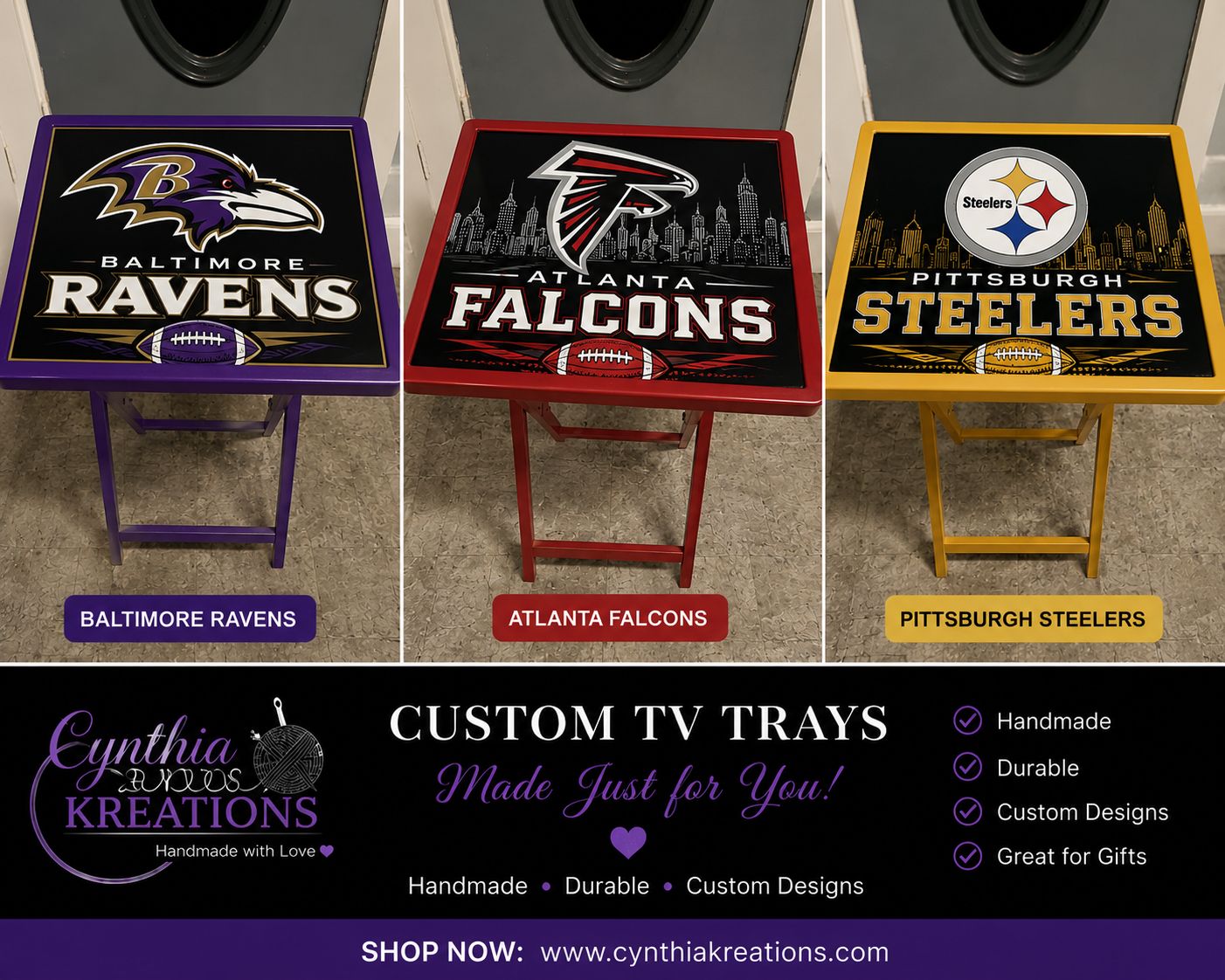 Custom Football TV Tray