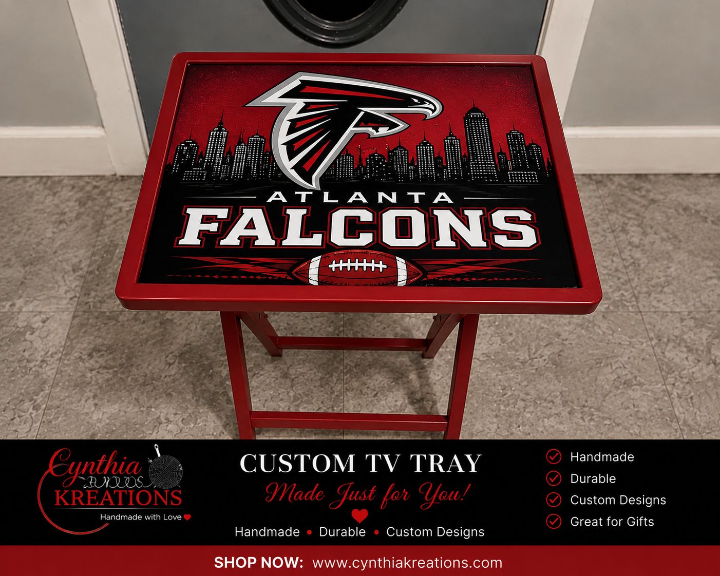 Custom Football TV Tray
