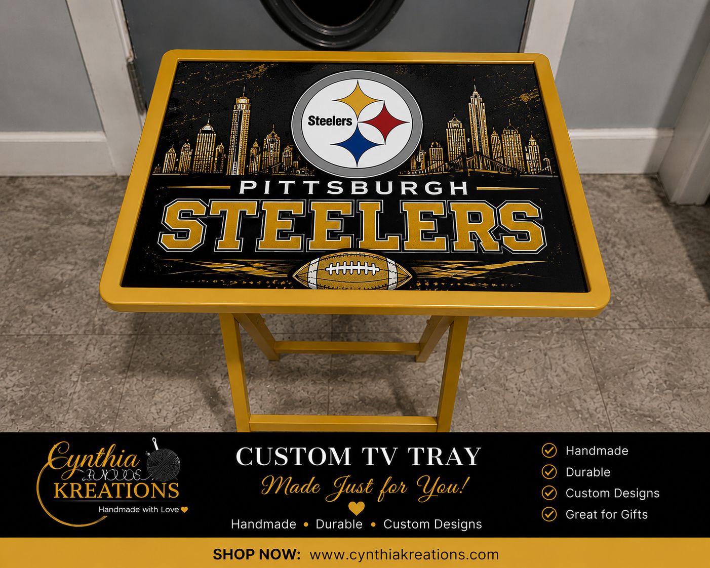 Custom Football TV Tray