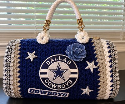 Custom Game Day Crochet Barrel Bag – Choose Your Team