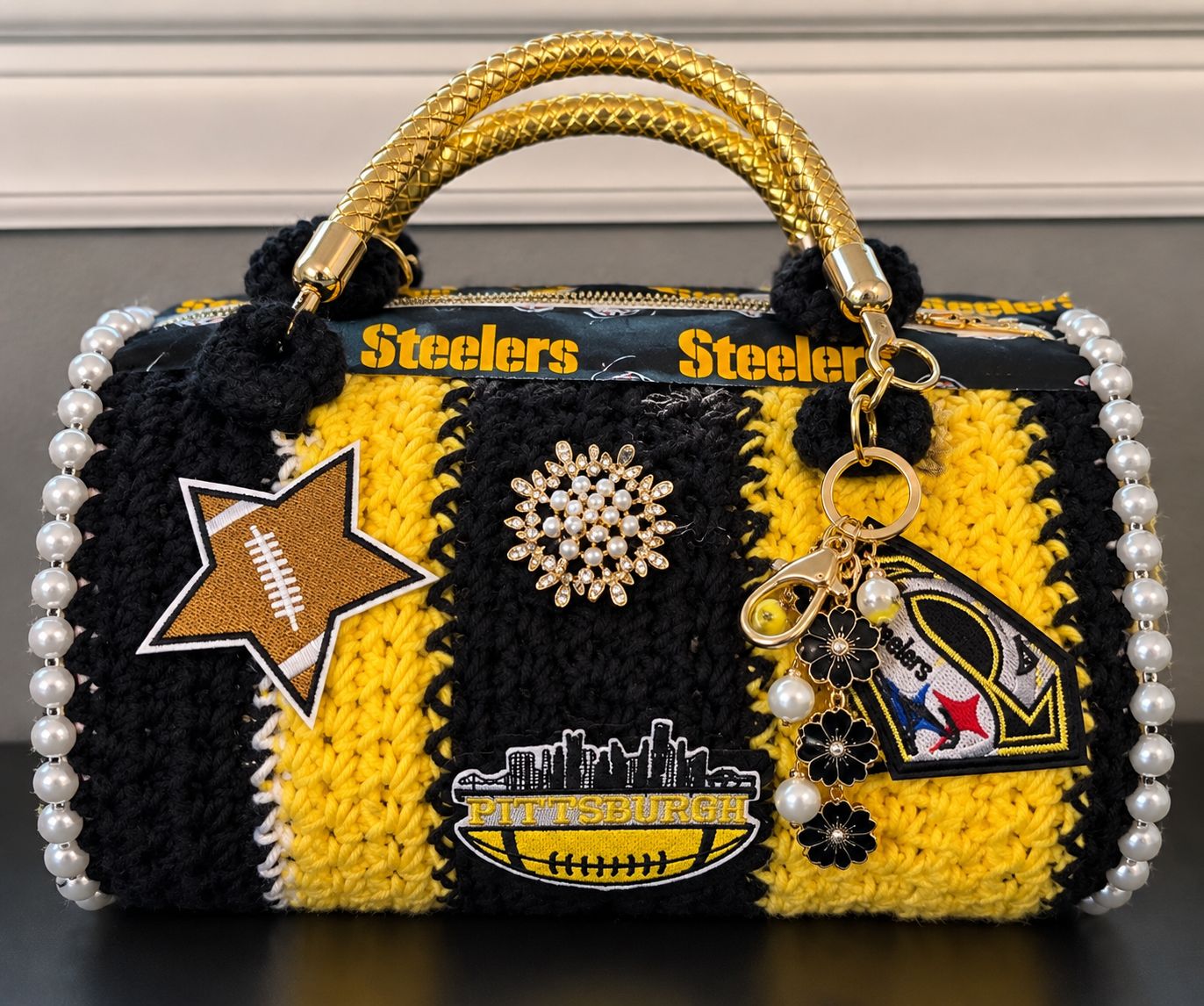 Custom Game Day Crochet Barrel Bag – Choose Your Team