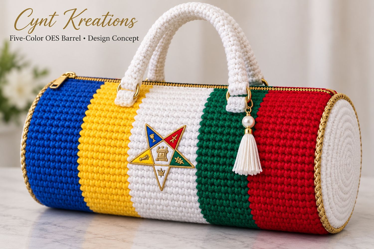 Custom OES Crochet Barrel Bag — Choose Your Style