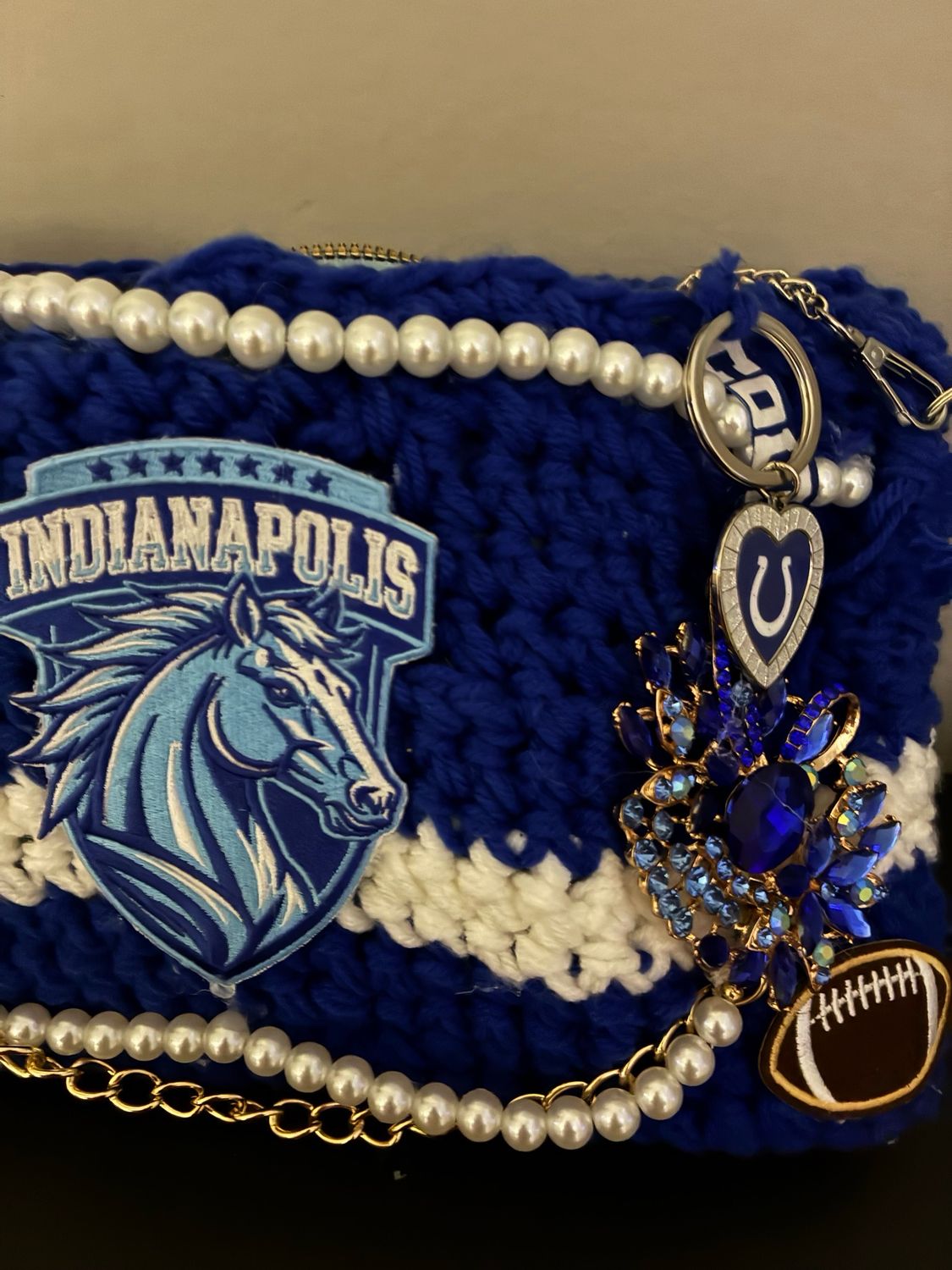 Game Day Bling Crochet Shoulder Bag r