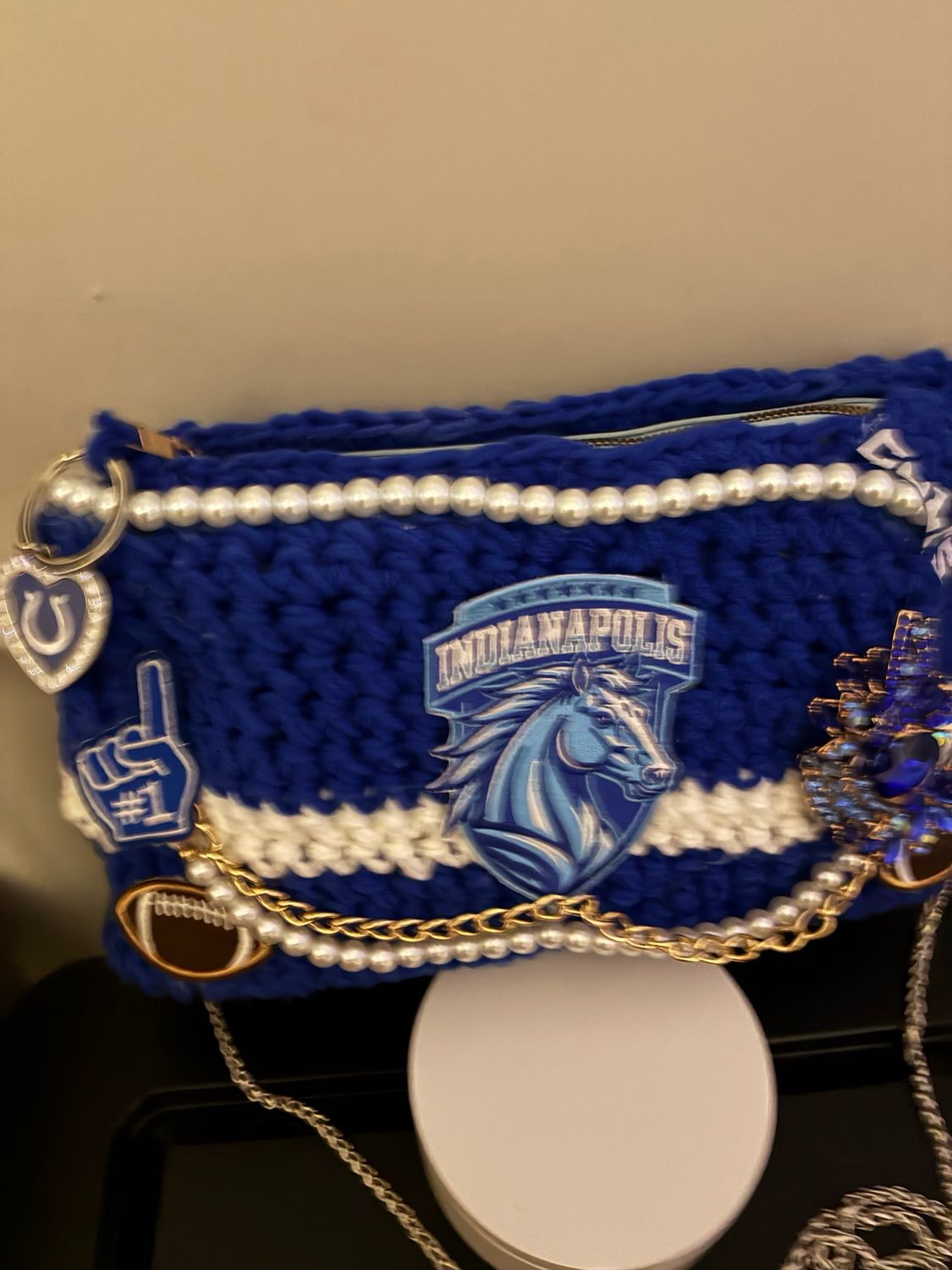 Game Day Bling Crochet Shoulder Bag r