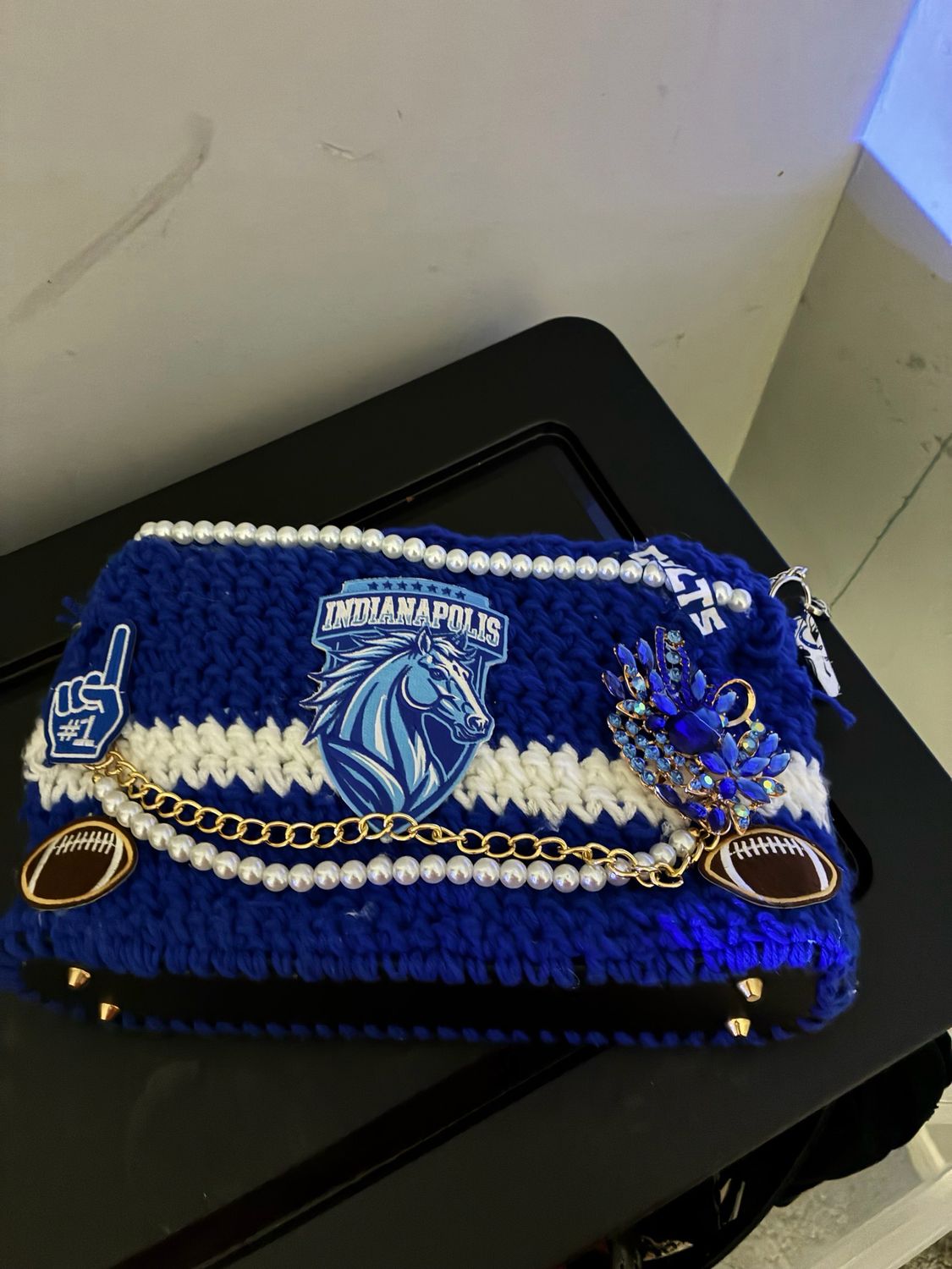 Game Day Bling Crochet Shoulder Bag r