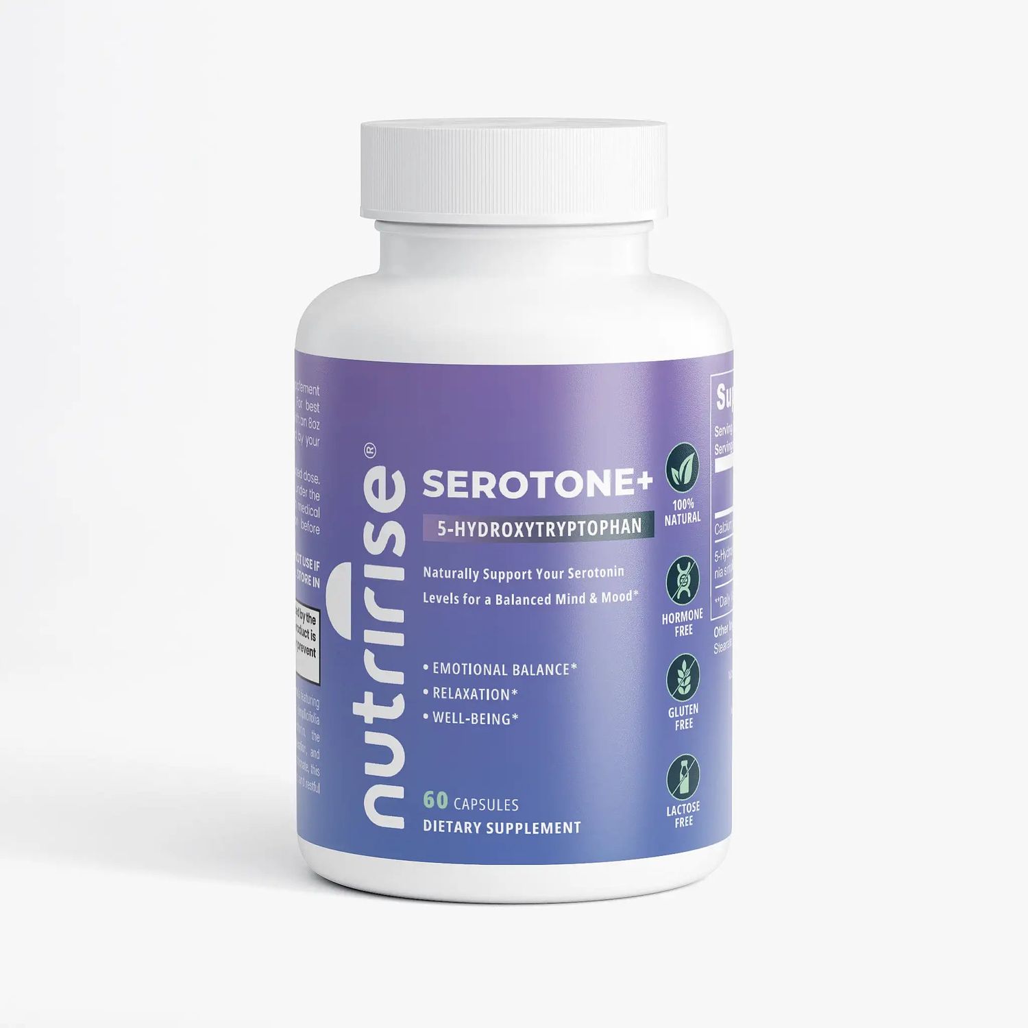 NutriRise Serotone+ | 5-HTP Mood Support | Natural Serotonin &amp; Relaxation Formula