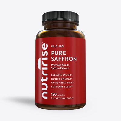 NutriRise Saffron Supplement 88.5 mg – 120 Capsules – Clinically Studied Saffron Extract for Mood, Energy, Calm &amp; Sleep Support – Craving Control