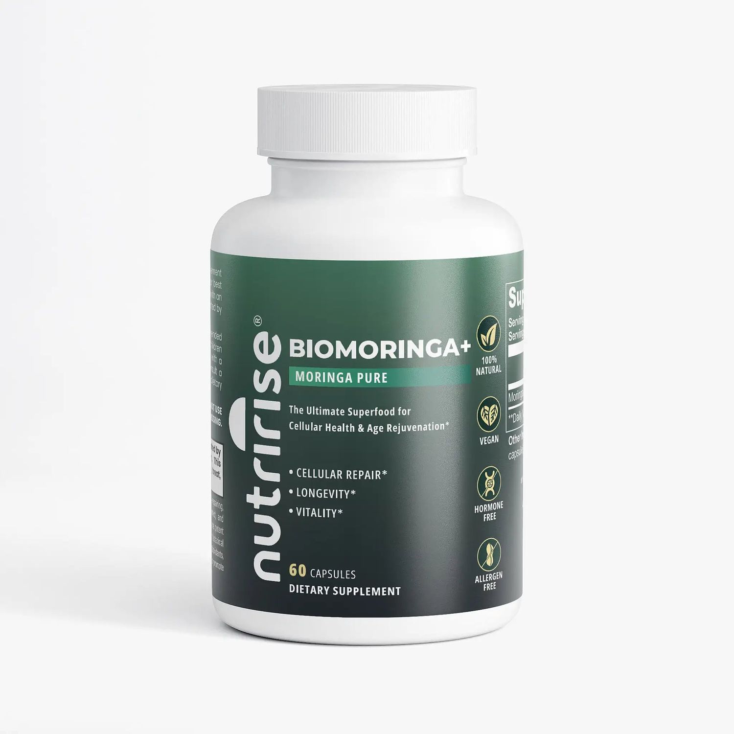 NutriRise BioMoringa+ | Cellular Repair &amp; Longevity | Pure Moringa Oleifera