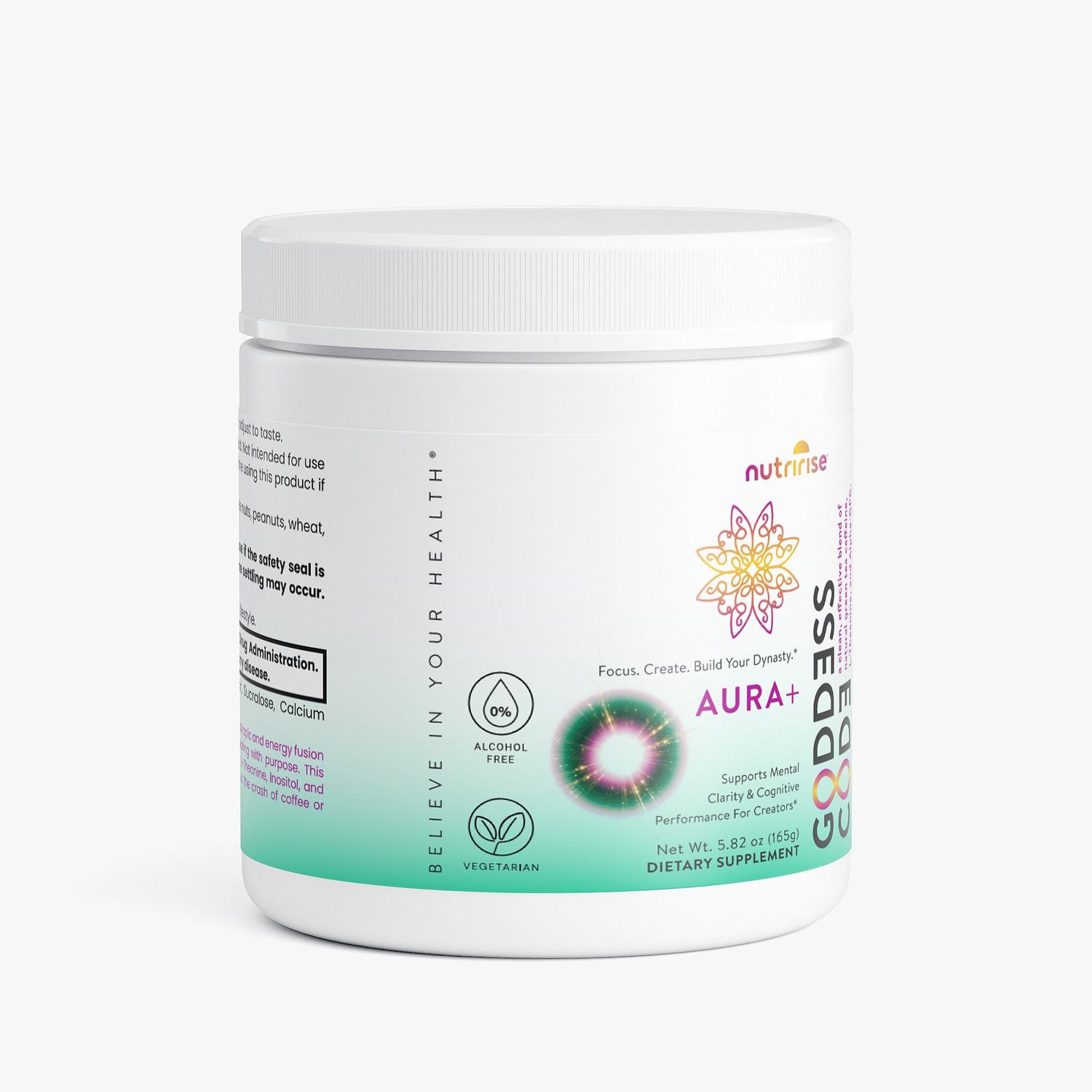 Goddess Code AURA+ | Green Halo Cognitive Energy Powder for Women