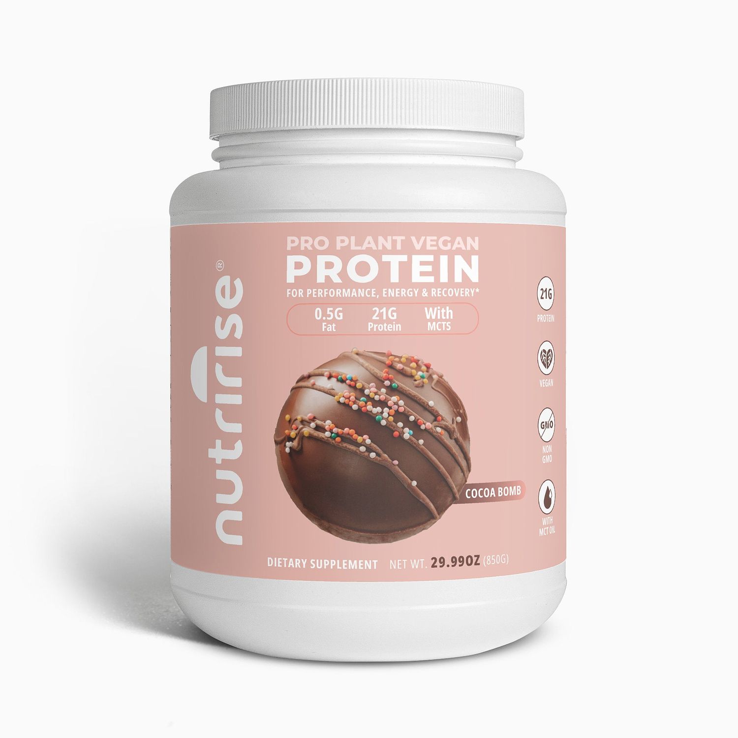 NutriRise Pro Plant Vegan Protein Powder (Cocoa Bomb)