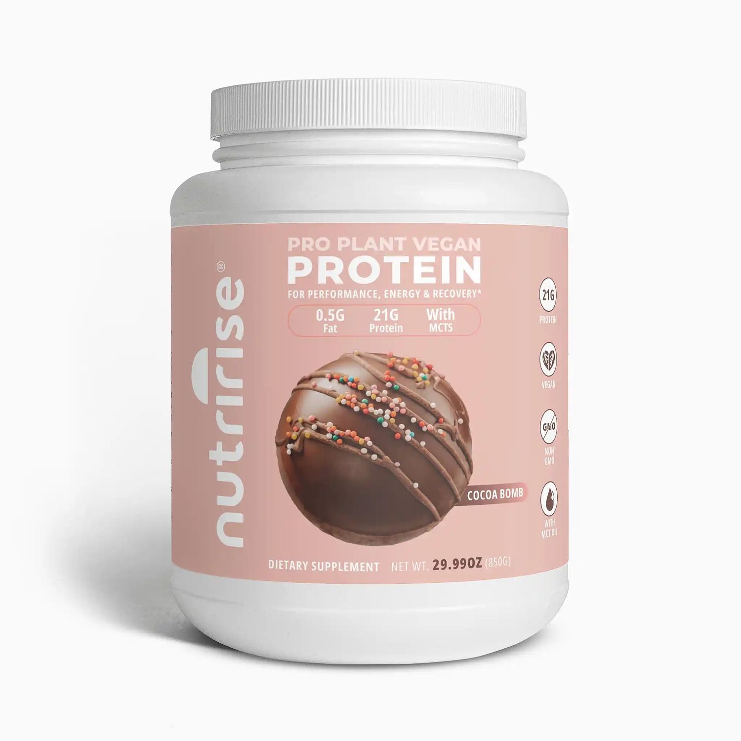 NutriRise Pro Plant Vegan Protein Powder (Cocoa Bomb)