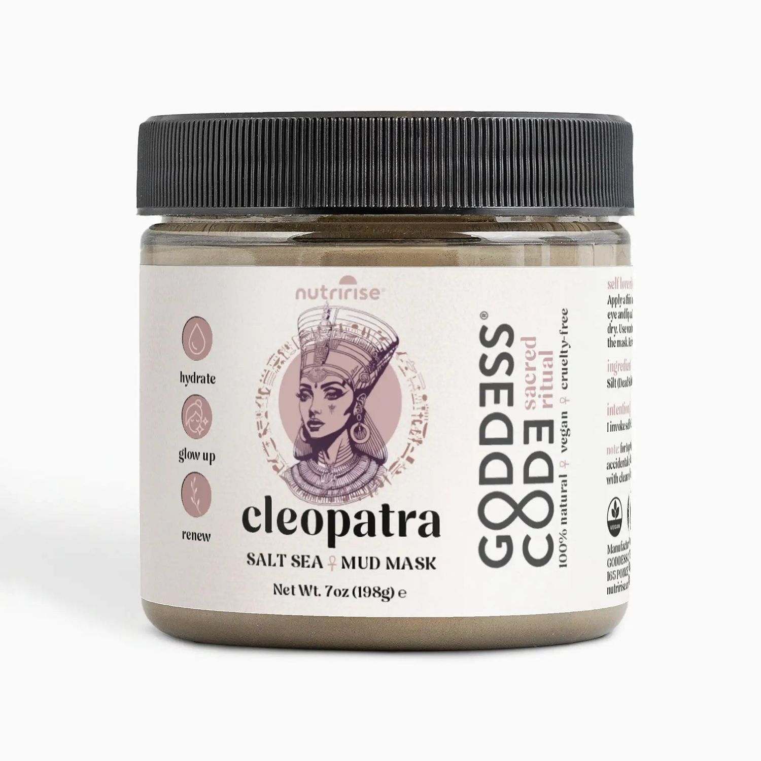 Goddess Code Cleopatra Salt Sea Mud Mask - Hydrate, Glow, Renew 7oz