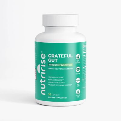 Grateful Gut Probiotic Powerhouse: 20 Billion CFUs + 13 Advanced Strains