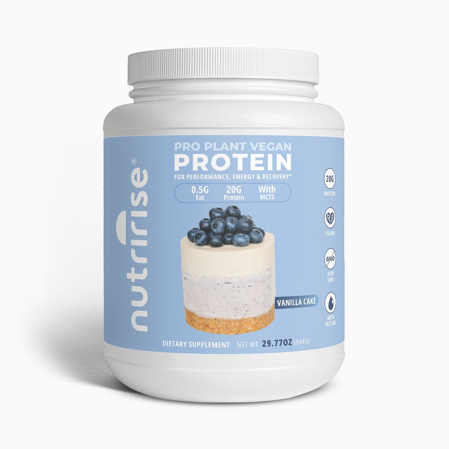 NutriRise Pro Plant Vegan Protein Powder (Vanilla Cake)