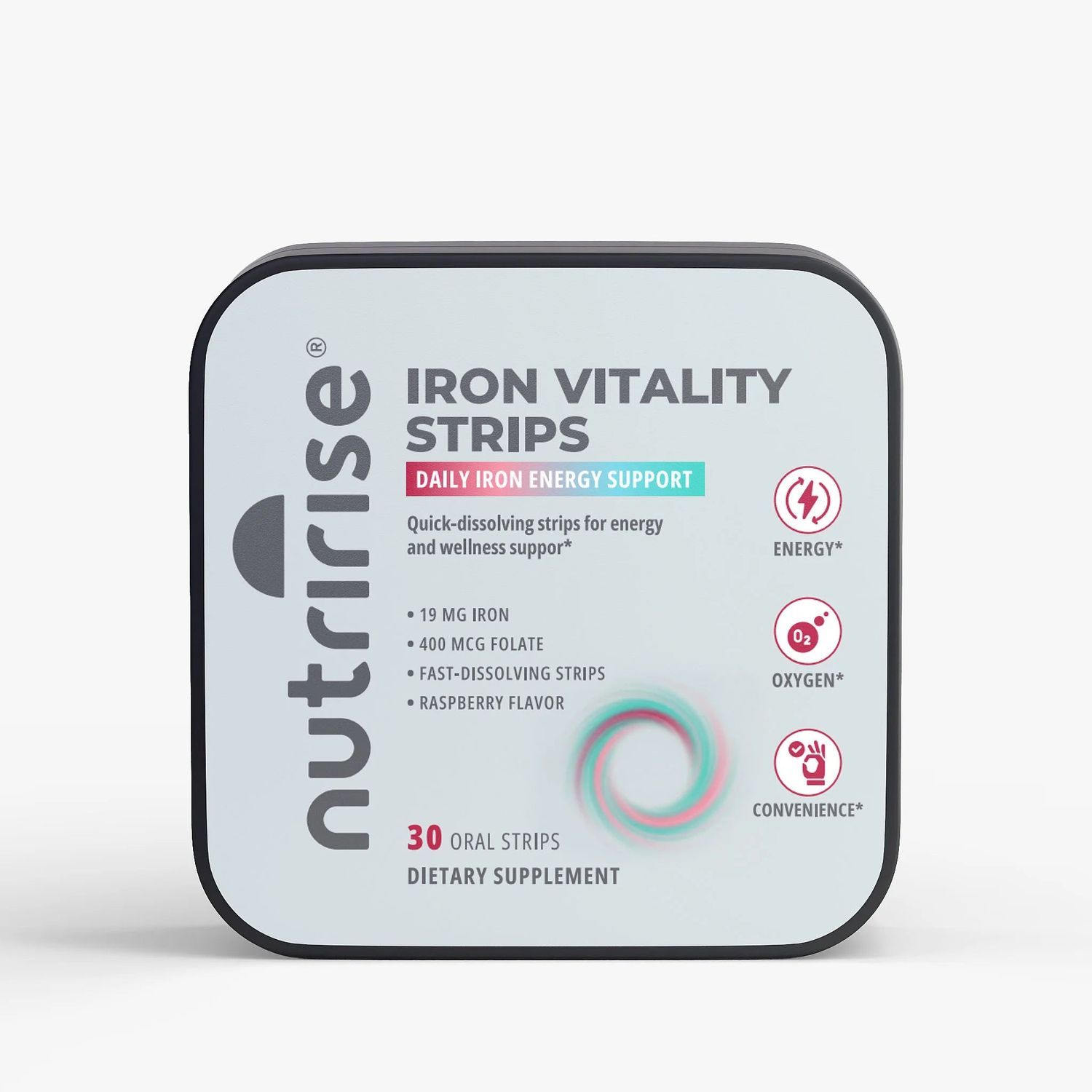 NutriRise Iron Vitality Strips | Fast-Dissolving Iron &amp; Folate for Daily Energy