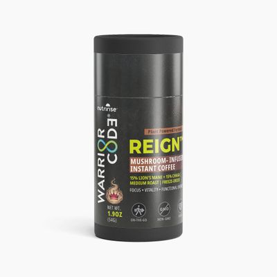 Warrior Code REIGN™ Mushroom Instant Coffee – Lion’s Mane + Chaga | Focus, Vitality &amp; Functional Energy