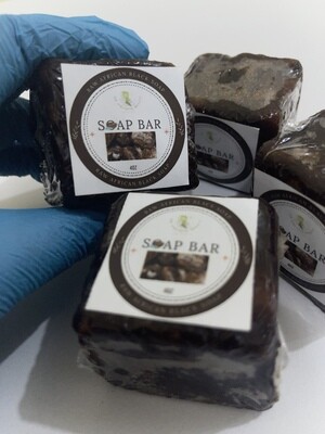 Raw African black soap