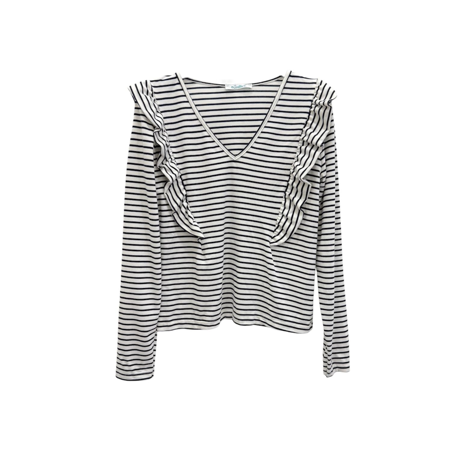CAMISETA RAYAS VOLANTE