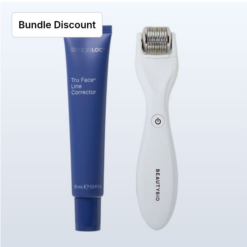 Microneedling device plus free line corrector