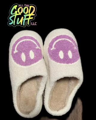 Purple and White Smiley Slides