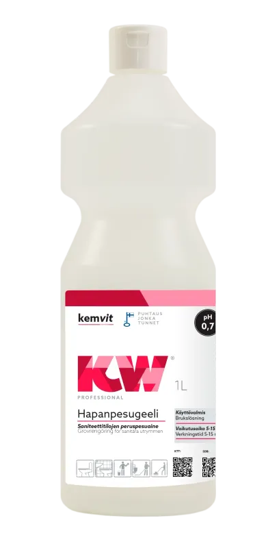 KW Hapanpesugeeli 1L KW Hapanpesugeeli 1L