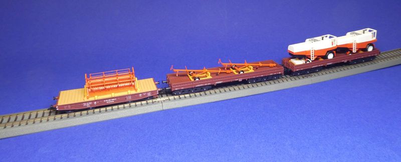 Mähdrescher- Bahntransport Set 1- 3, DR, Ep. IV, Sparset