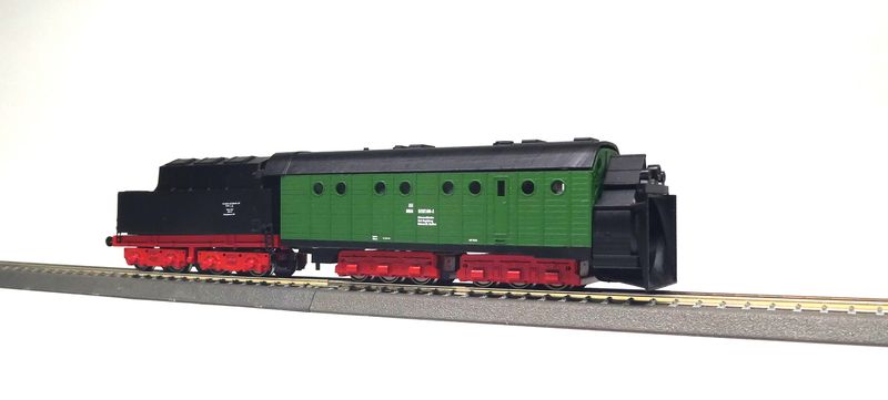 6achs. Henschel-Dampfschneeschleuder SSH 71 mit Tender, 80 50 979 7100-1 Rbd Magdeburg, Hmbf Staßfurt, DR, Ep.IV