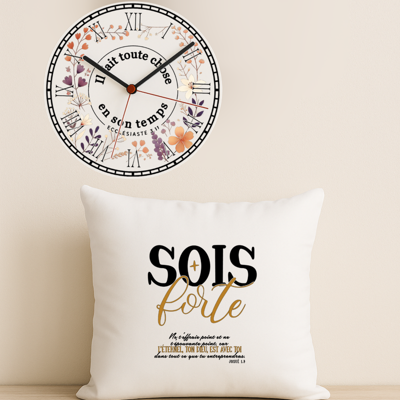 Coussin chrétien - Sois Forte - Jos 1.9