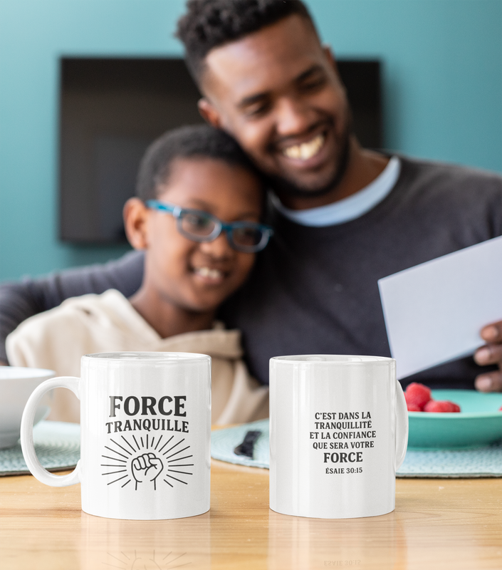 Mug Chrétien - Force tranquille - Ésaïe 30.15