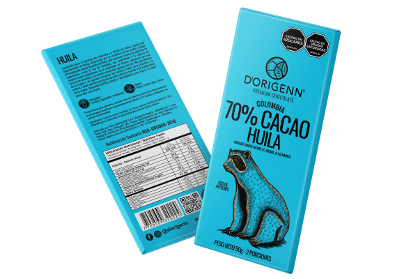 D’Origenn Huila 80% chocolade-bar