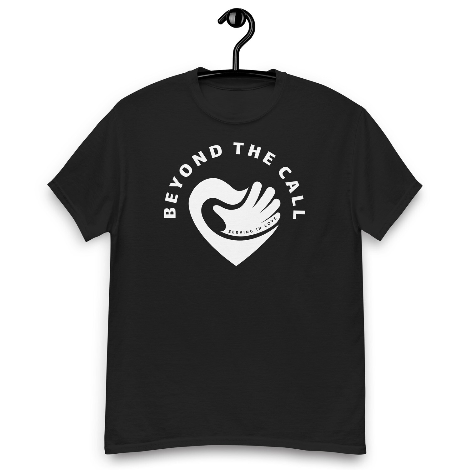 WHITE ON GREY AND BLACK BTC UNISEX TEE