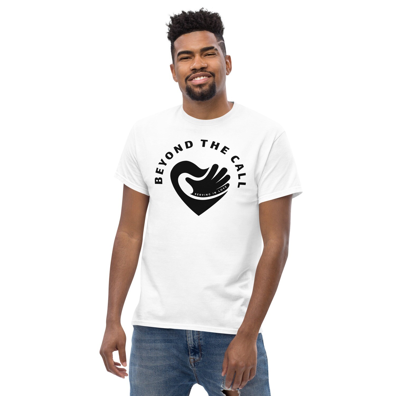BLACK ON WHITE UNISEX BTC TEE