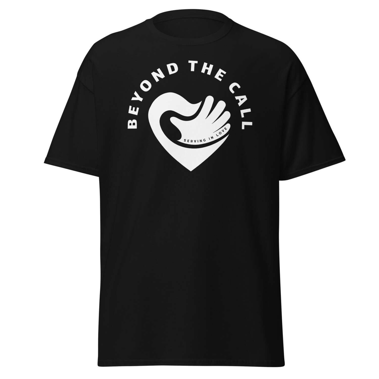 WHITE ON GREY AND BLACK BTC UNISEX TEE