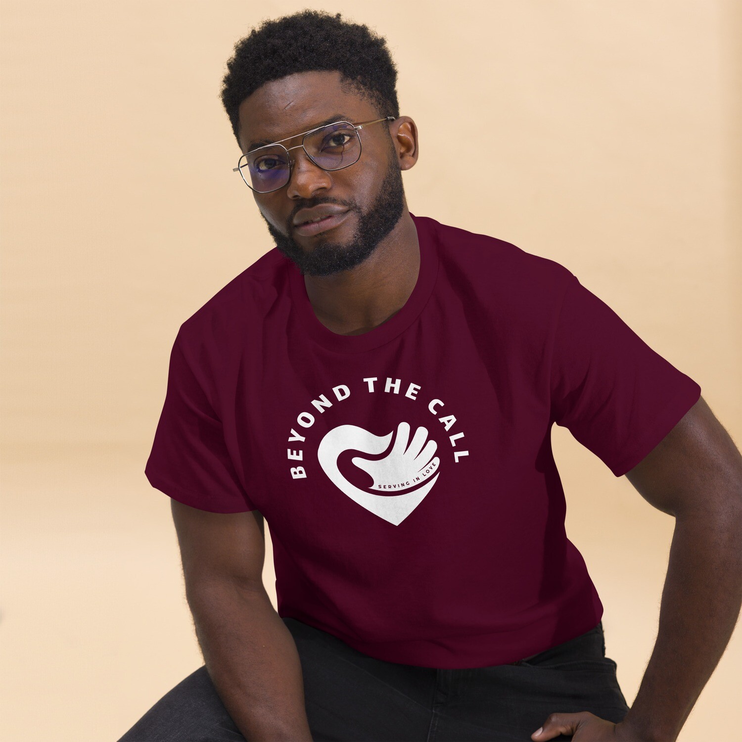 BLACK ON WHITE UNISEX BTC TEE