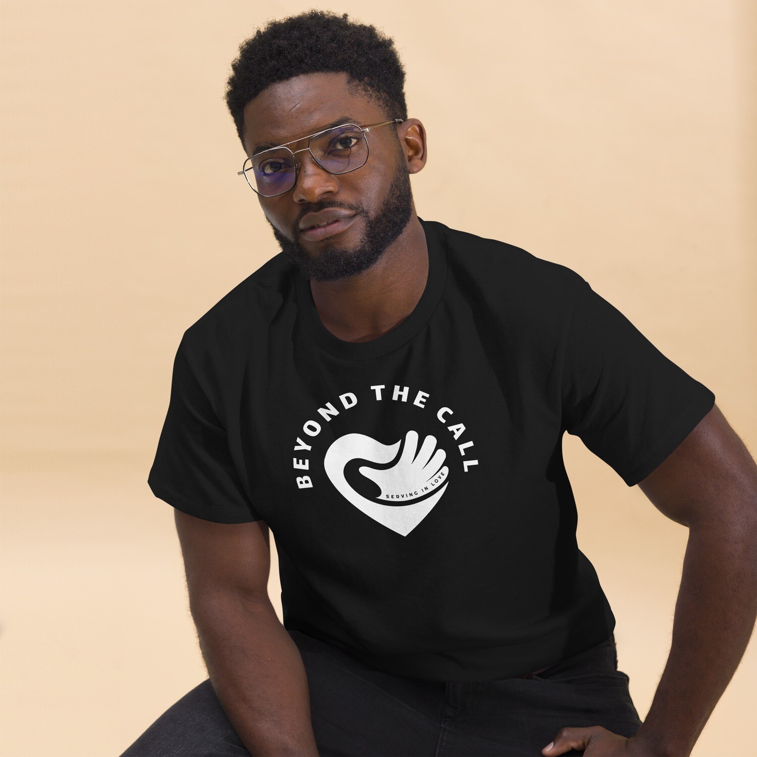 BLACK ON WHITE UNISEX BTC TEE