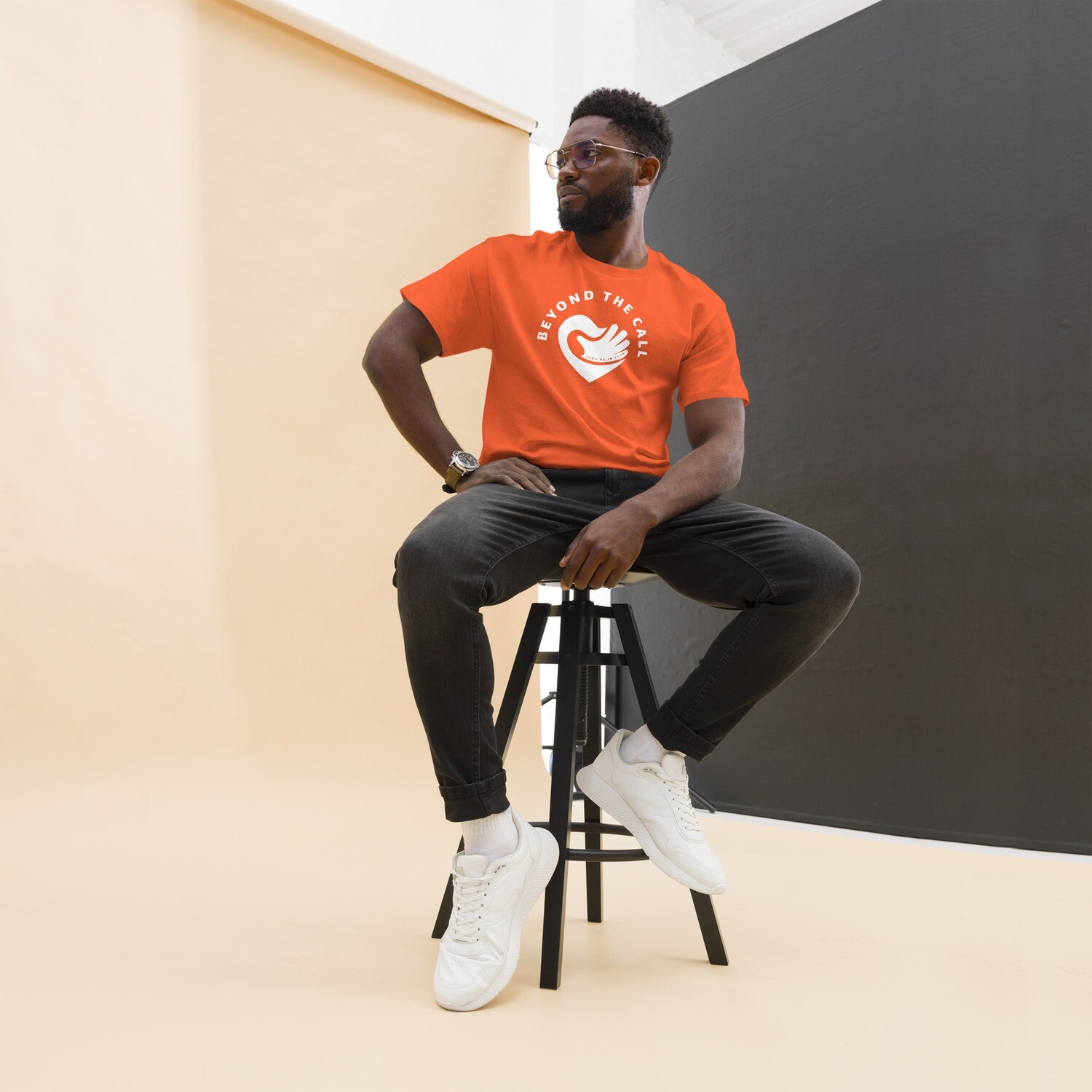 BLACK ON WHITE UNISEX BTC TEE